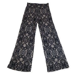 Max Edition Black & White Wide Leg Flare Palazzo Pants
